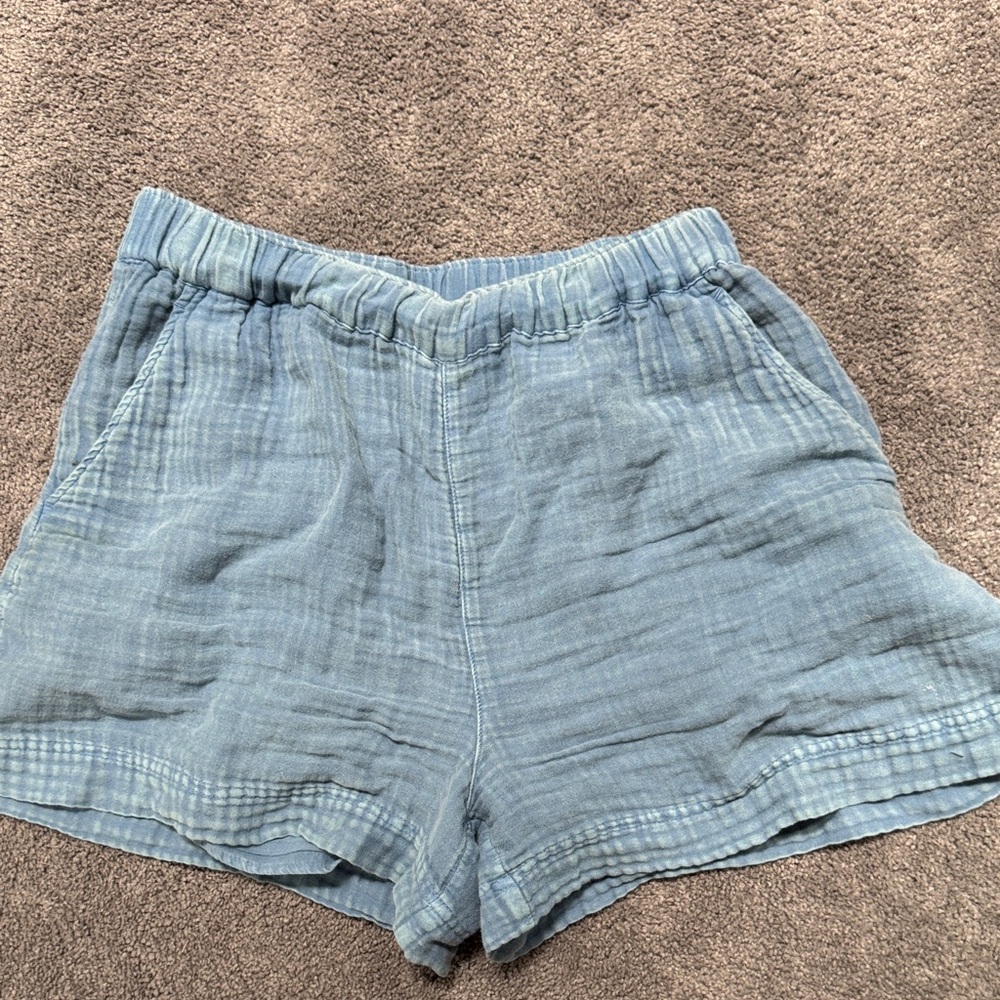 Z Supply High Waist Light Blue Shorts
